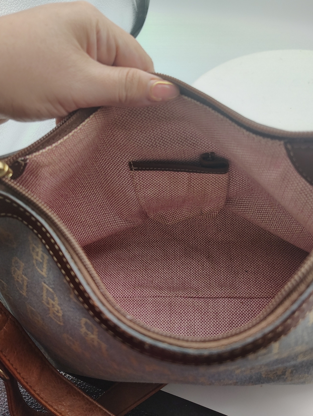 Dooney & Bourke Classic Monogram Denim Shoulder/ CrossboBag - Picture 12 of 17